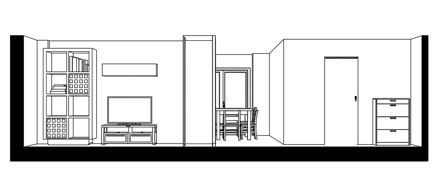 Family Apartment with Balcony — SketchUp + DWG