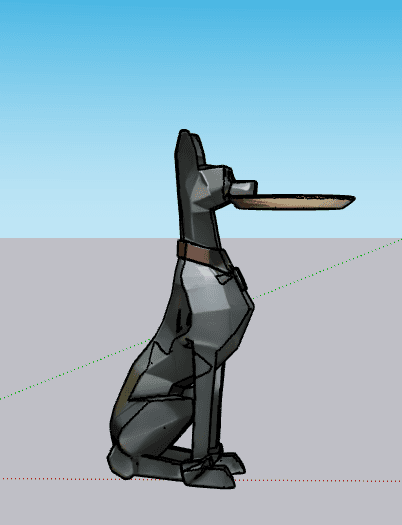Dog Butler with Tray — SketchUp Model