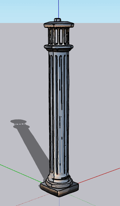 Classical Column Lantern — SketchUp Model