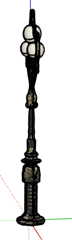 Ornate Cast-Iron Street Lamp — SketchUp Model