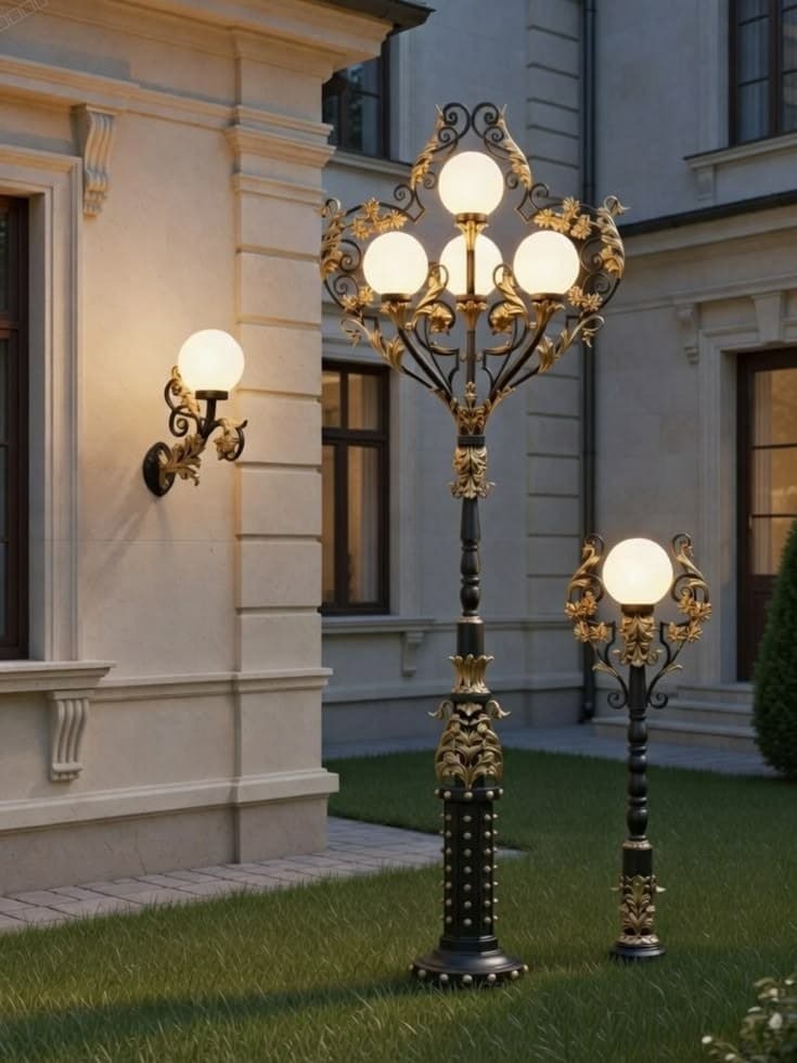 Ornate Cast-Iron Street Lamp — SketchUp Model