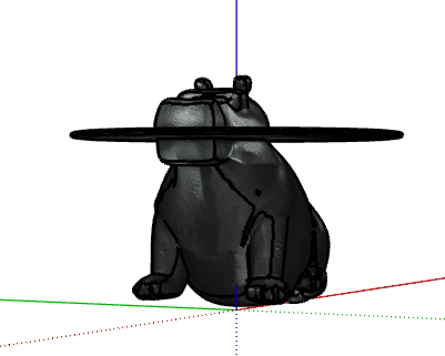Elephant Side Table — SketchUp Model