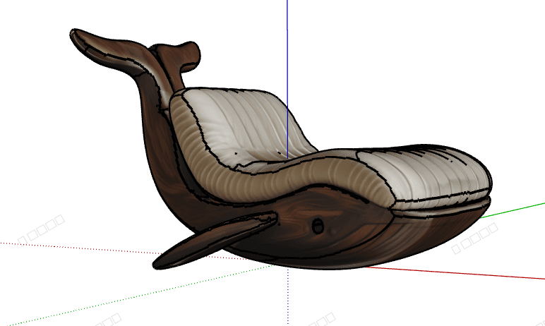 Whale Lounge Chair — SketchUp Model
