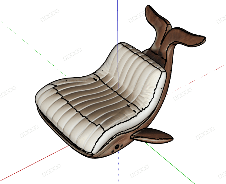 Whale Lounge Chair — SketchUp Model