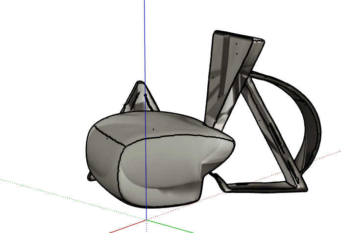 Curved Shell Lounge Chair — SketchUp Model