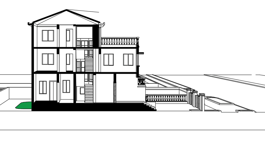 Mediterranean-Style Villa with Garage — SketchUp + DWG