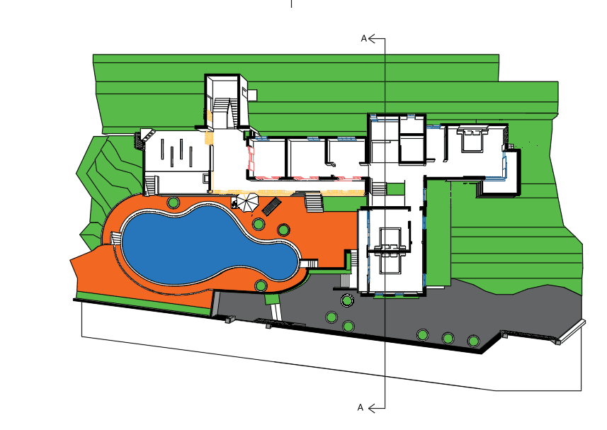 Sahel Coastal Villa with Pool — SketchUp + DWG