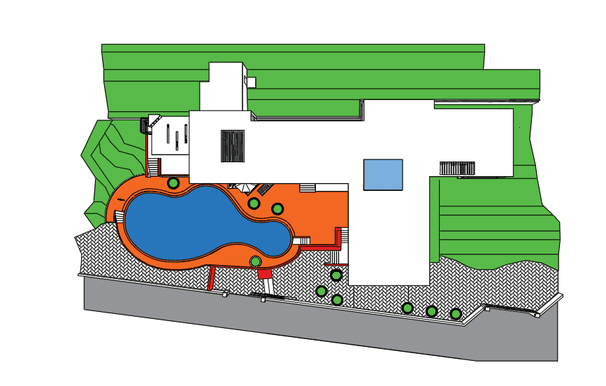 Sahel Coastal Villa with Pool — SketchUp + DWG