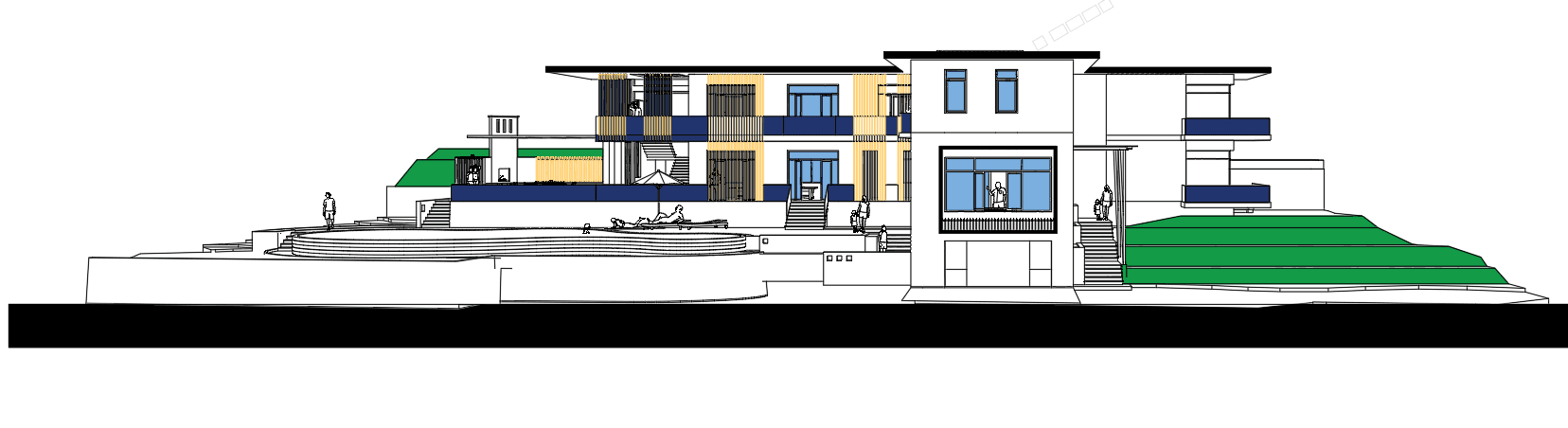Sahel Coastal Villa with Pool — SketchUp + DWG