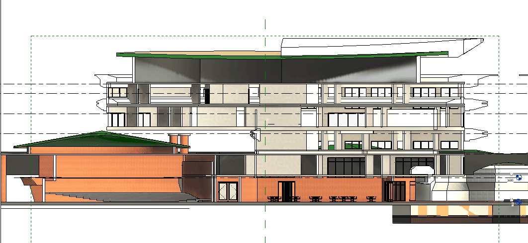 Resort Hotel with Amusement Park — Revit Model