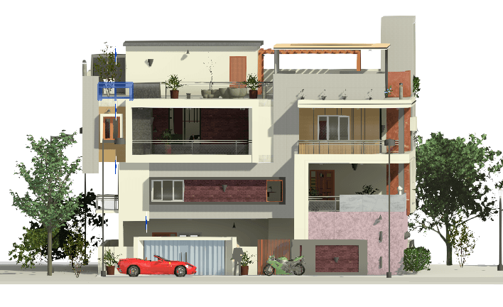 Modern Apartment Building — Revit Model