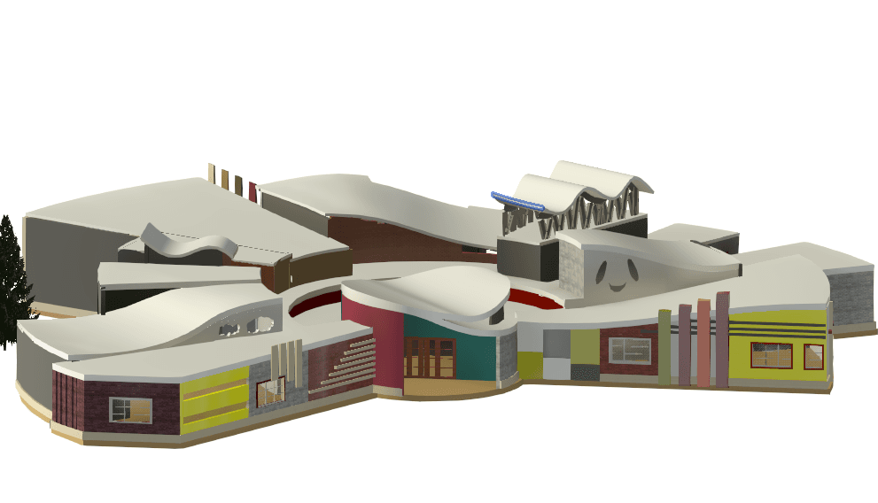 Curved Organic Office Complex — Revit Model