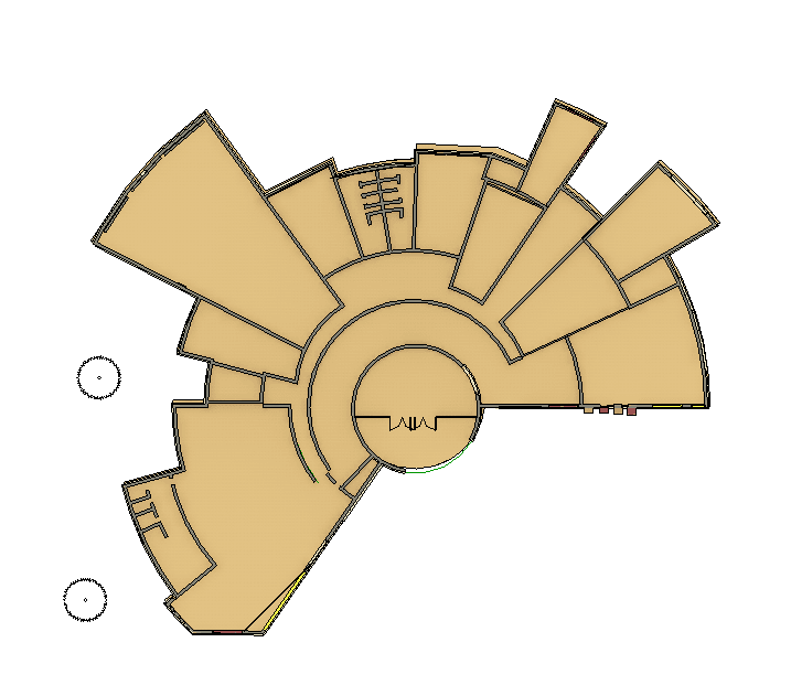 Curved Organic Office Complex — Revit Model