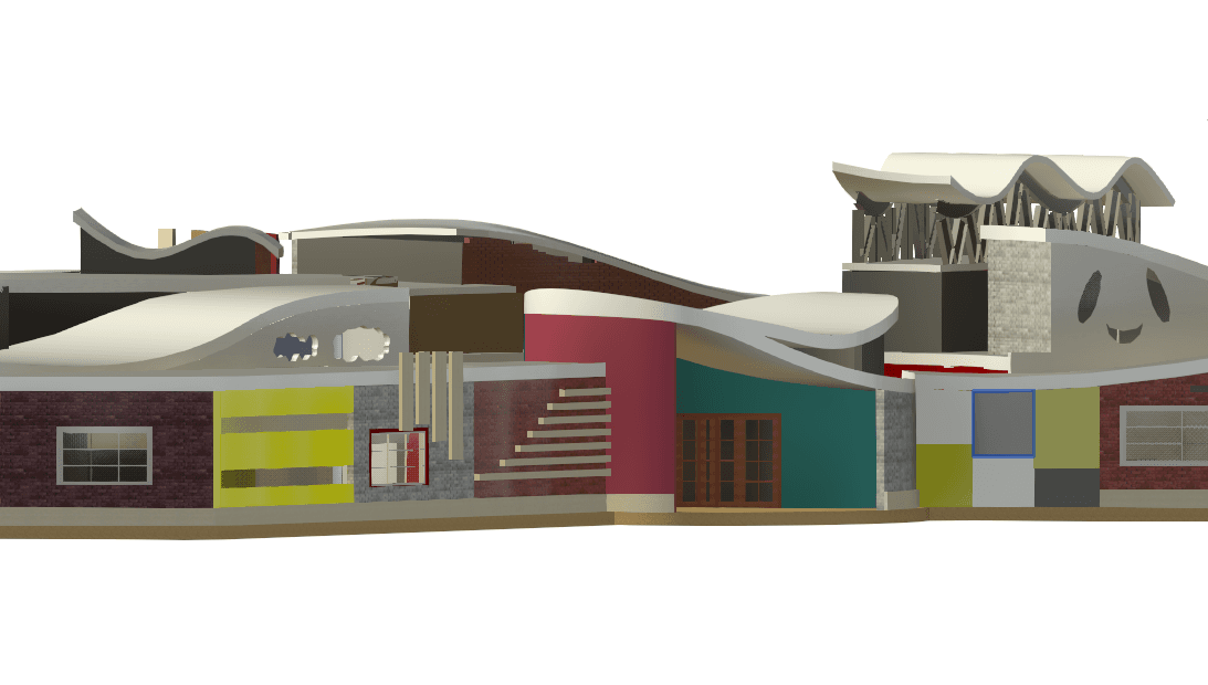 Curved Organic Office Complex — Revit Model