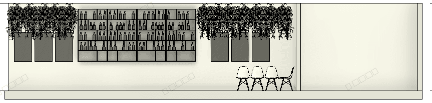 Restaurant Interior with Bar — Revit Model