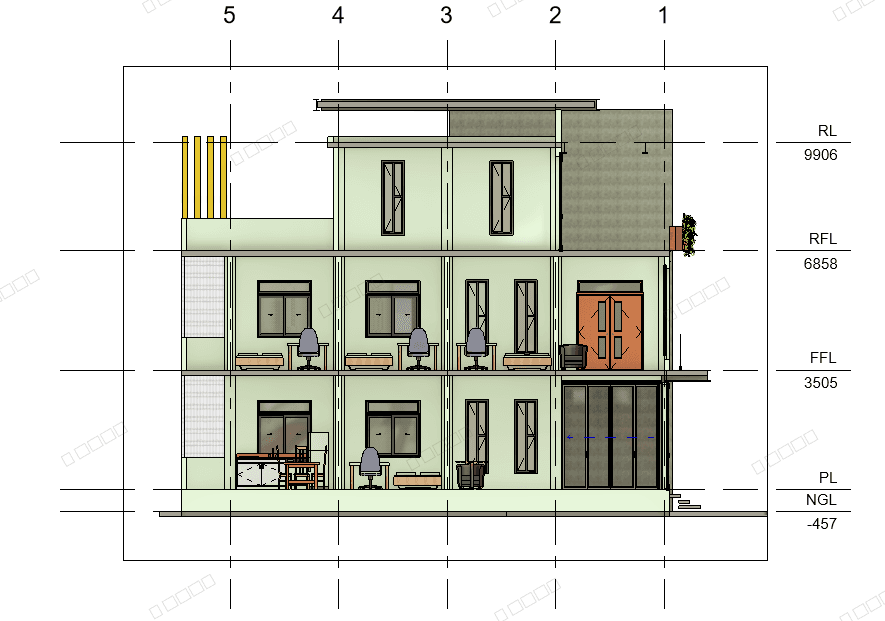 Compact Modern Villa — Revit Model