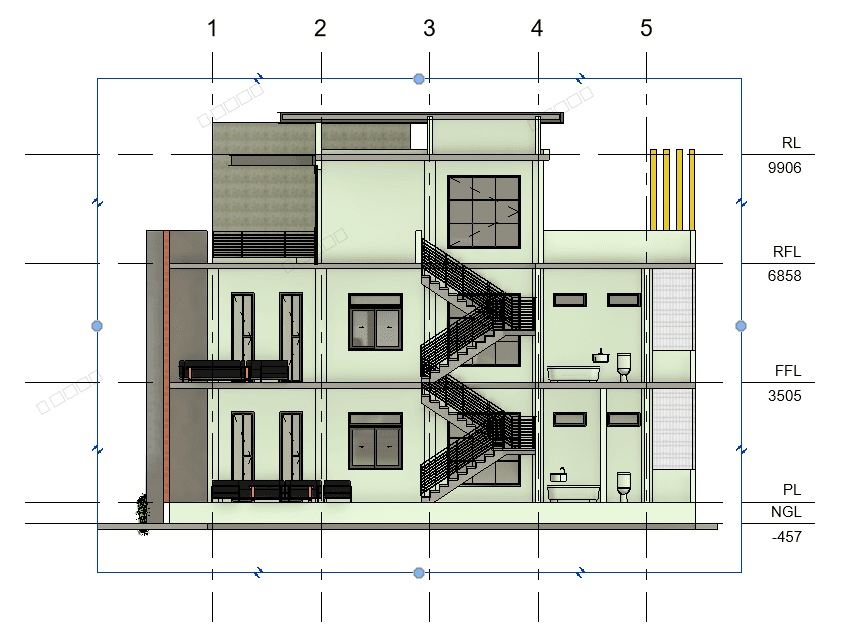 Compact Modern Villa — Revit Model