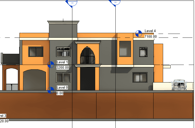 Large Villa with Walled Compound — Revit Model