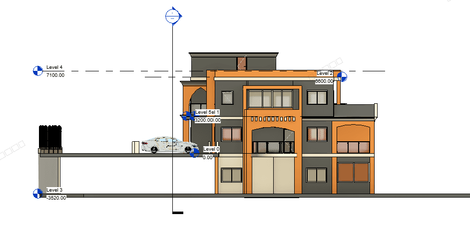 Large Villa with Walled Compound — Revit Model
