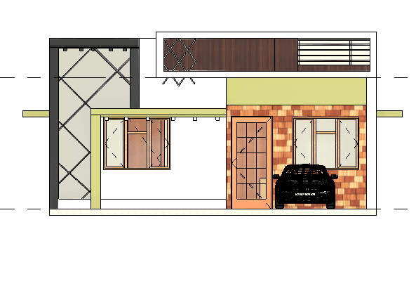 Single-Storey Villa with Carport — Revit Model