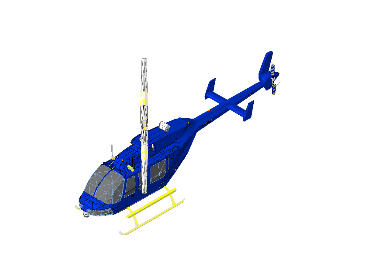 Helicopter Bell 206L — Revit Family