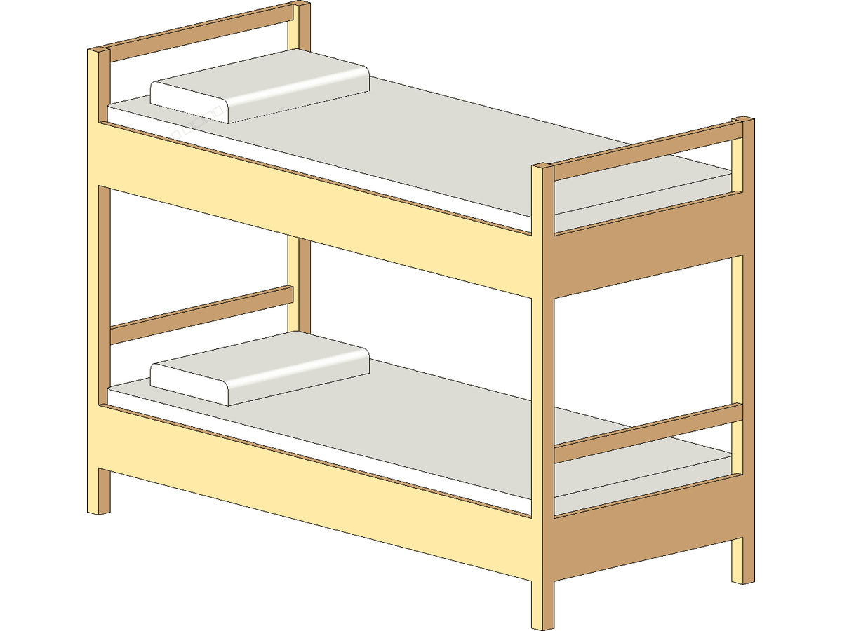 Bed Bunk — Revit Family