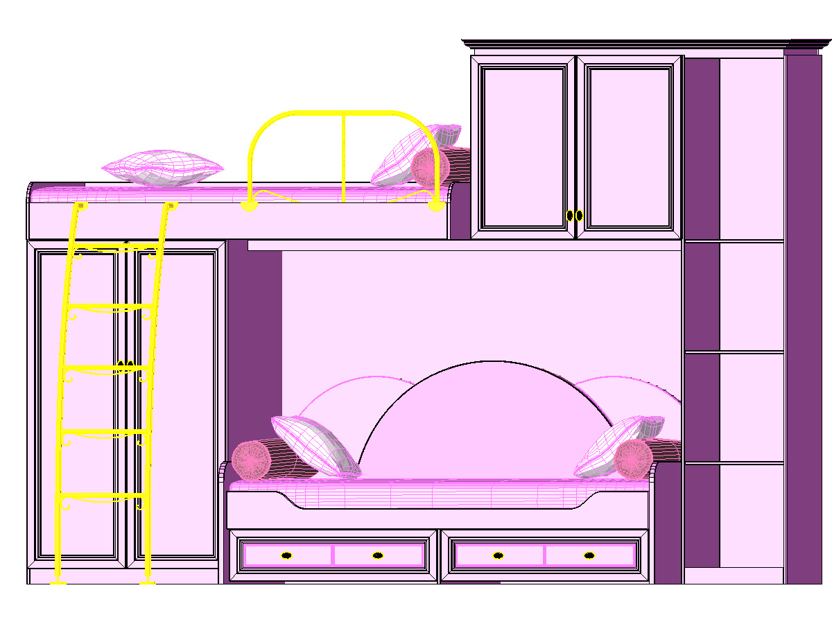 Bunk Beds Furniture Bed — Revit Family