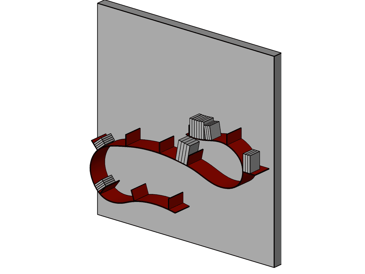 Book Shelf Wave — Revit Family