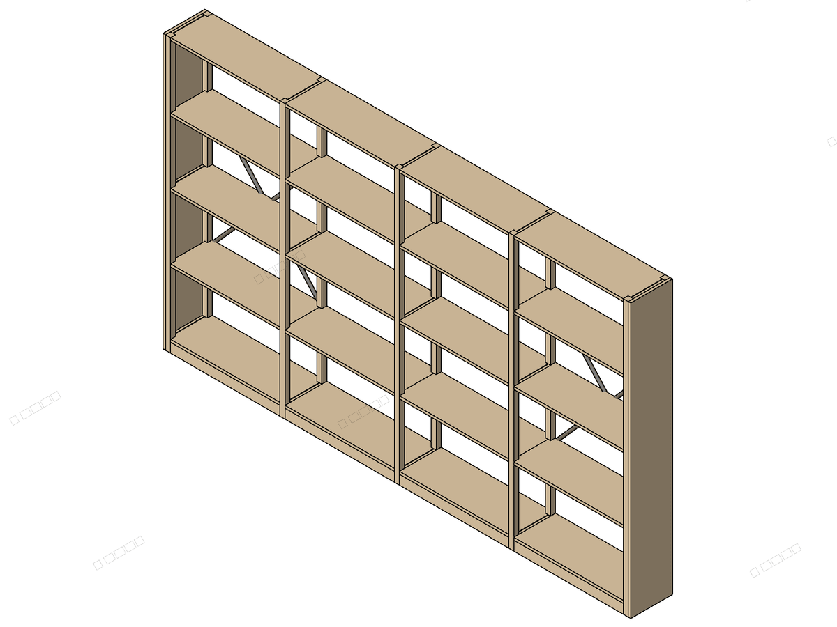 Lundia Storage Adjustableshelving 292mmdeep — Revit Family