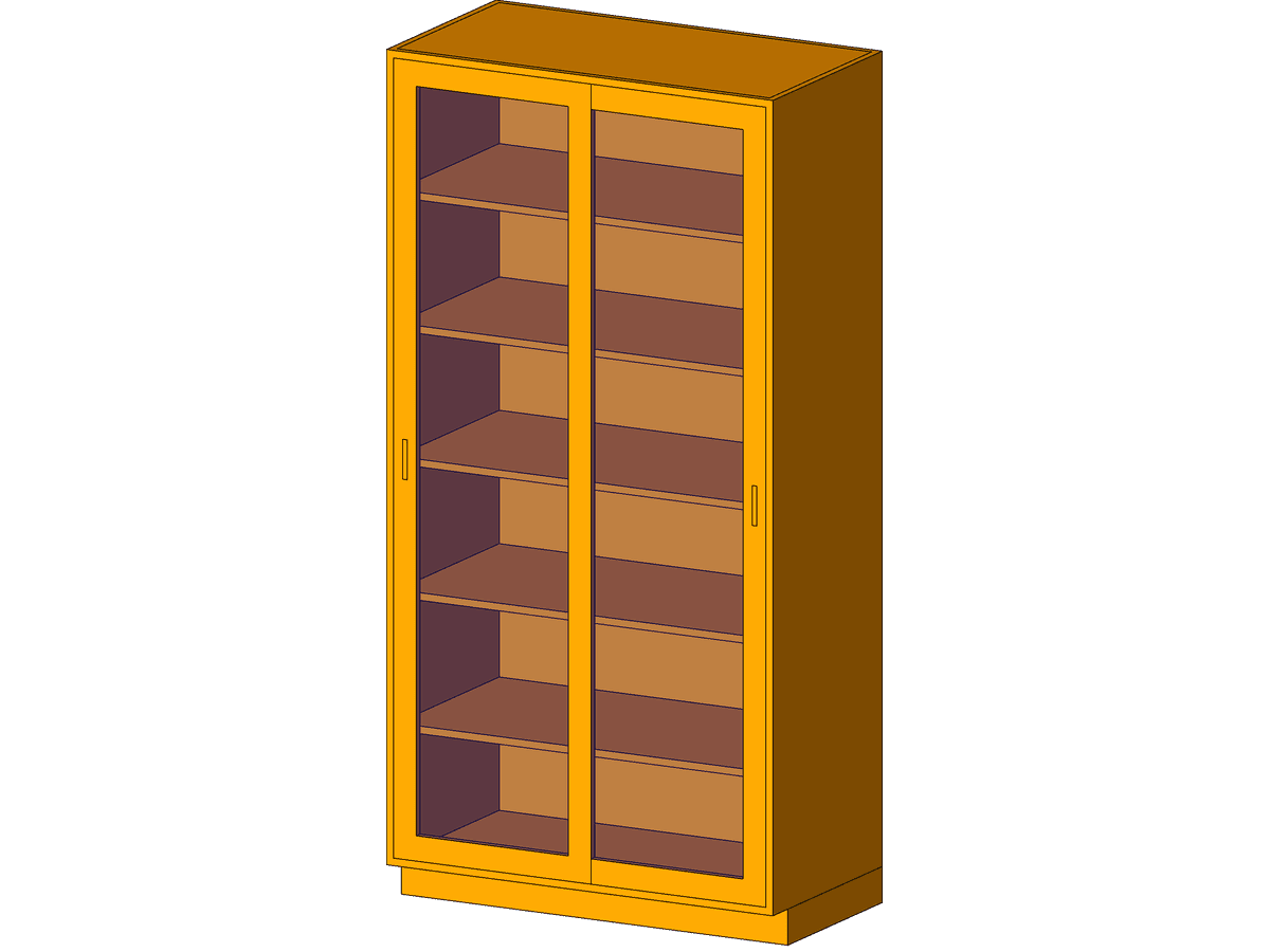 Tall Cabinet Sliding Glass Doors — Revit Family