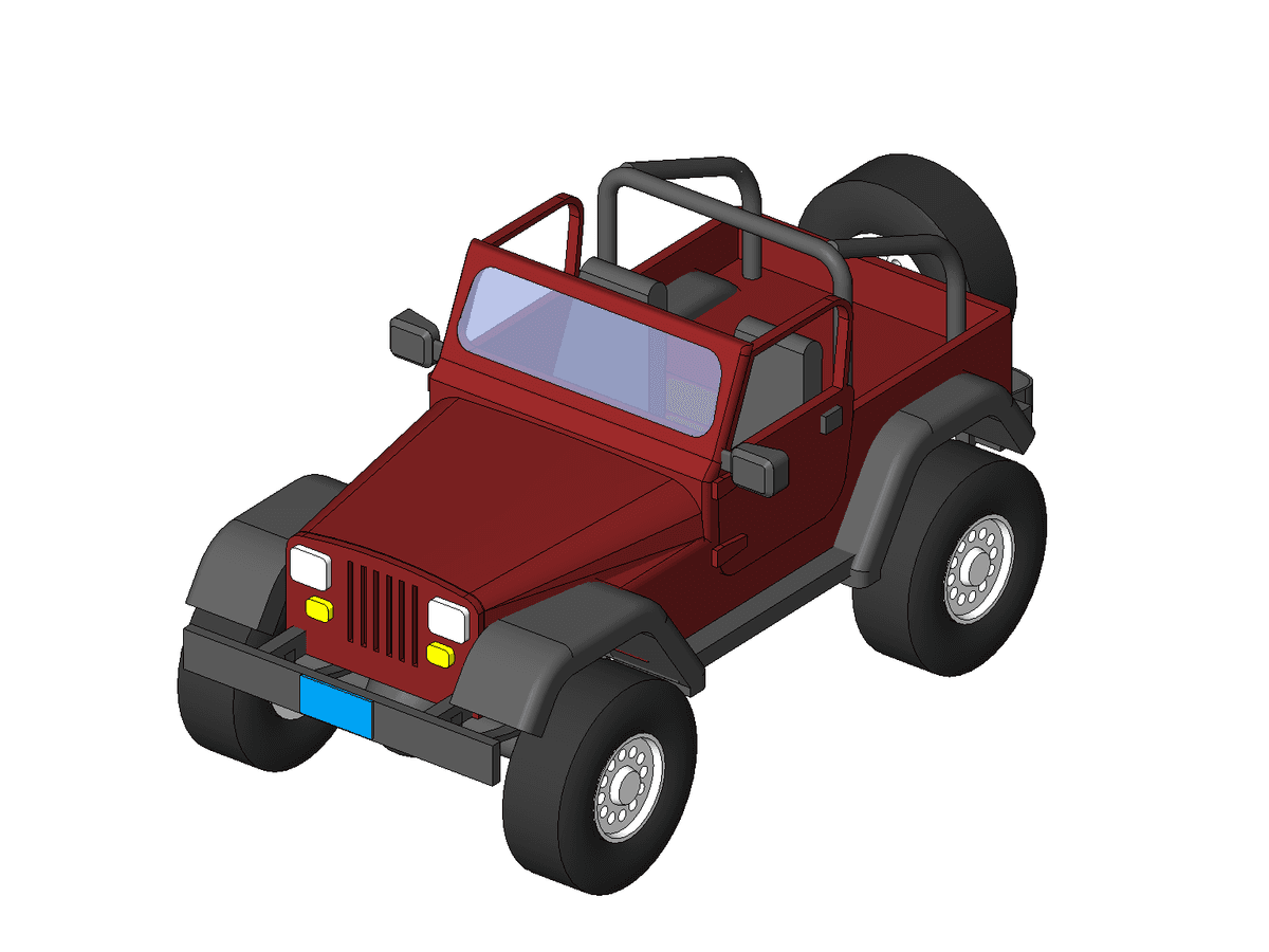 An Off Road Jeep — Revit Family