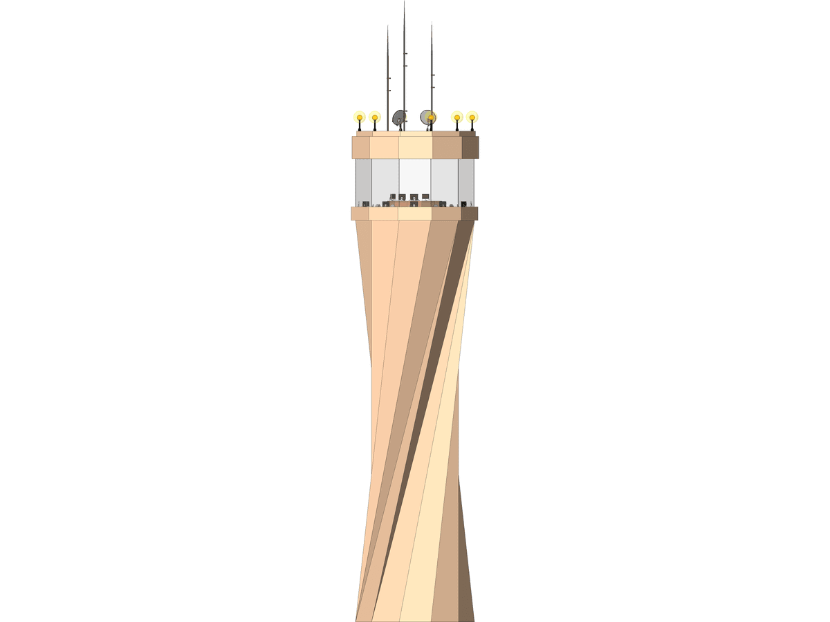 Air Traffic Control Tower — Decorative Column Revit Family