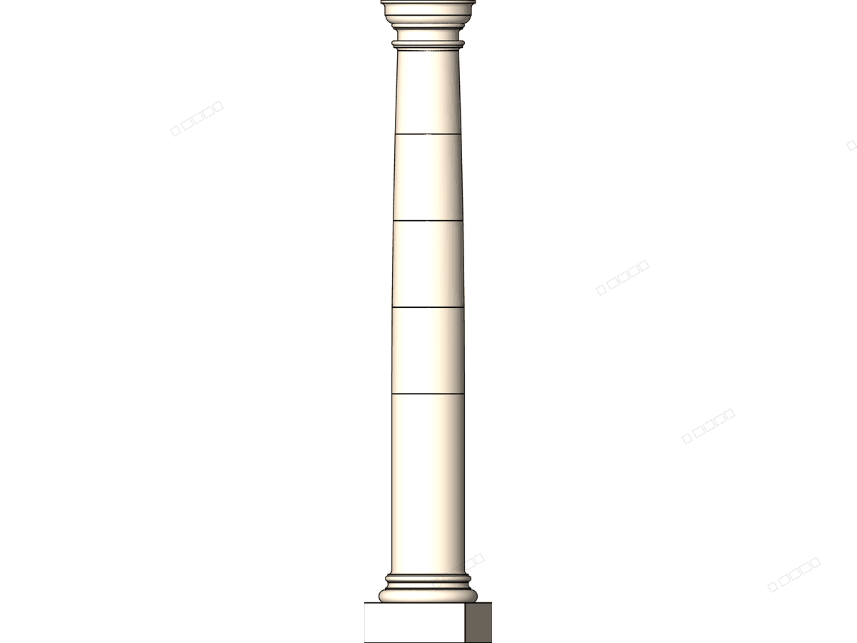 Classic Doric Column — Decorative Column Revit Family