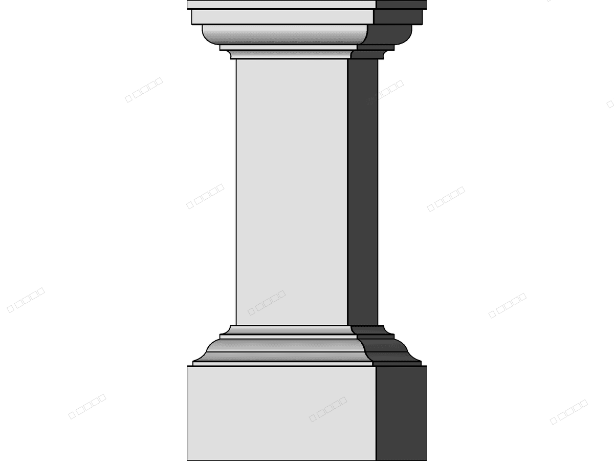 Pedestal Doric — Decorative Column Revit Family