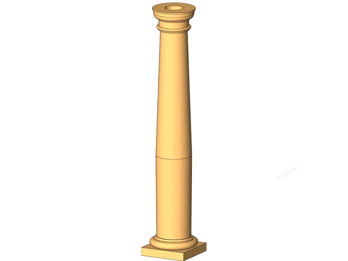 Tuscan Column 229 — Decorative Column Revit Family