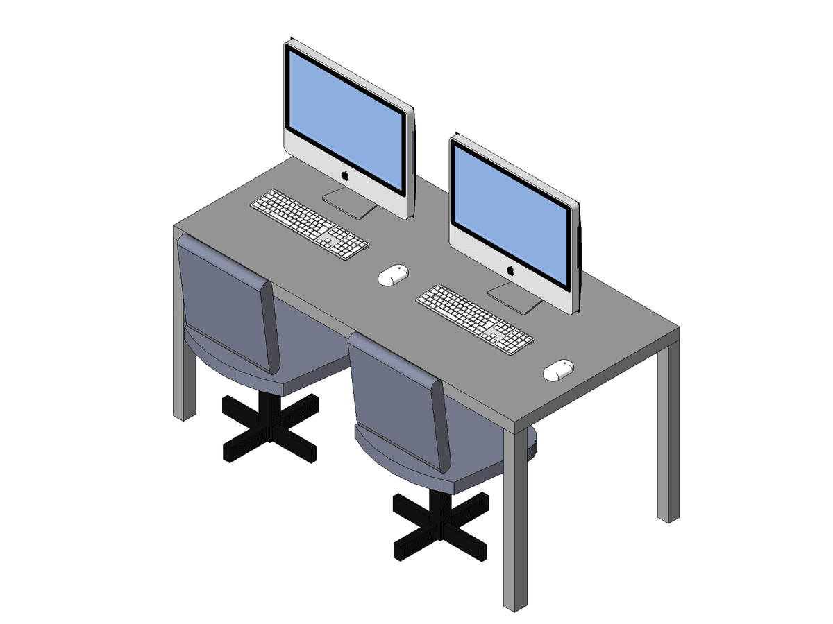 Seat Computer Desk — Revit Family