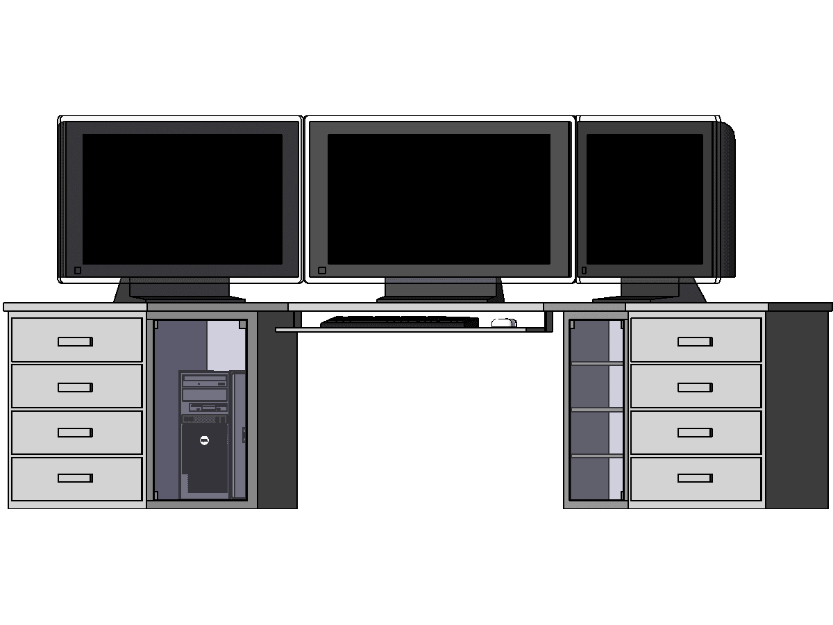 Computer Desk — Revit Family