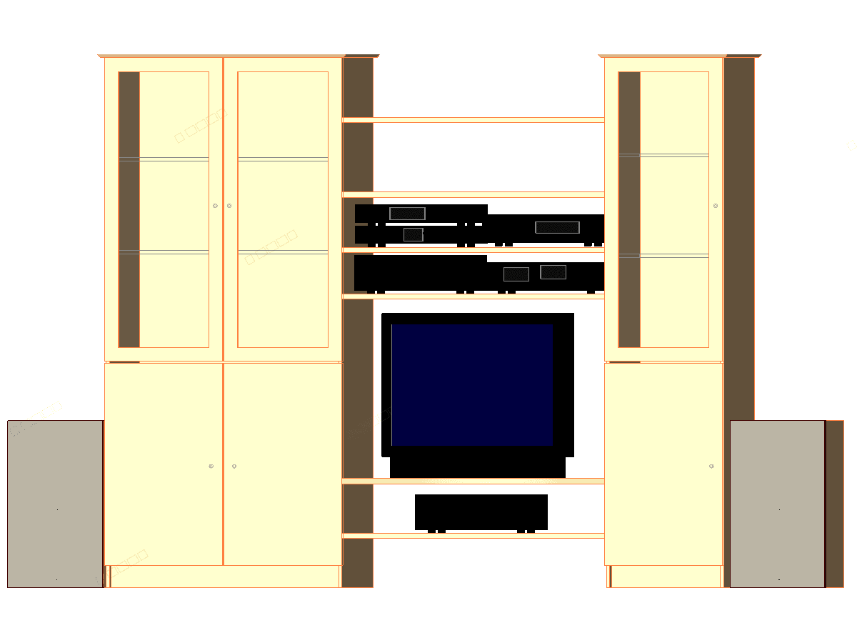 Entertainment Center IKEA Based — Revit Family