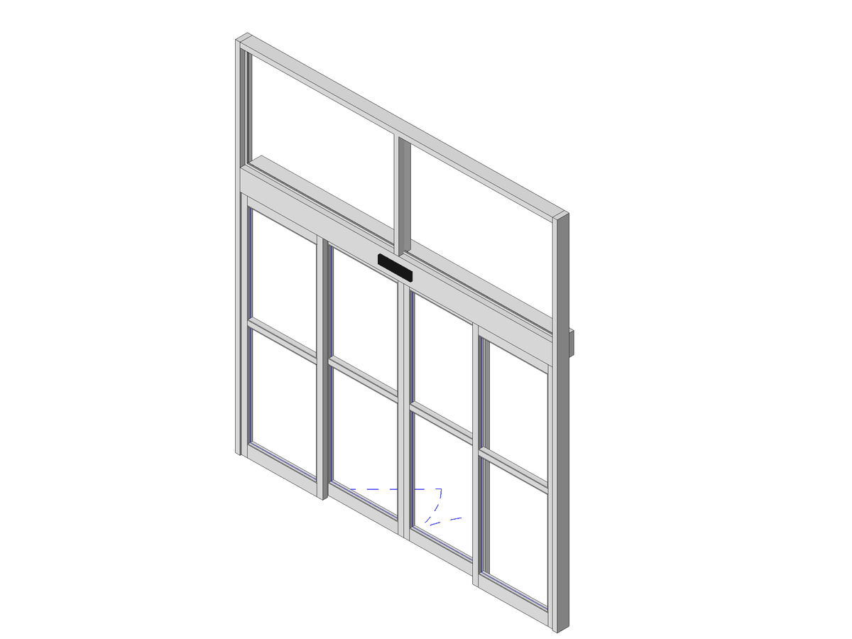 Auto Door Sliding Bipart Curtainwall Tormax TX9200 — Curtain Wall Revit Family