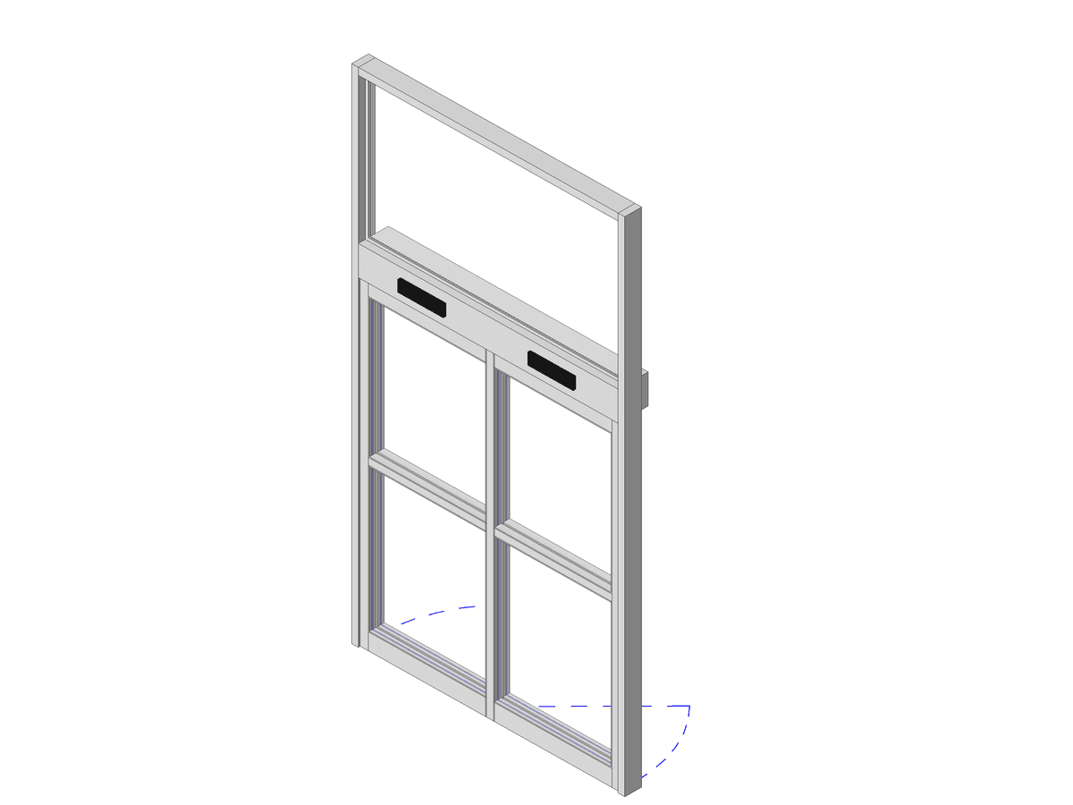Auto Door Sliding Single Curtainwall Tormax TX9200 — Curtain Wall Revit Family