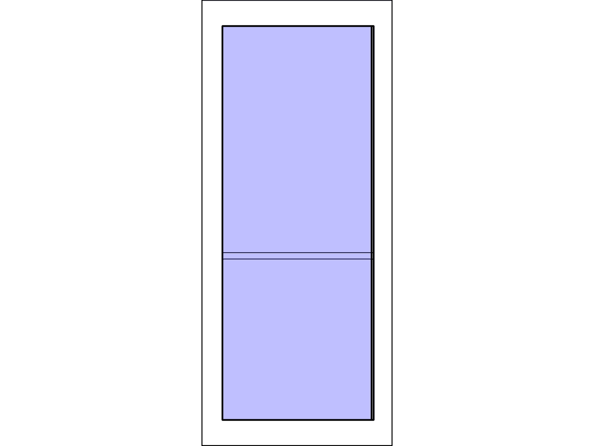 Sgl Glass W Push Bar — Curtain Wall Revit Family