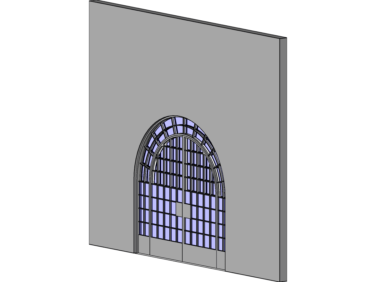 ARCHED DOOR 1 — Double Door Revit Family