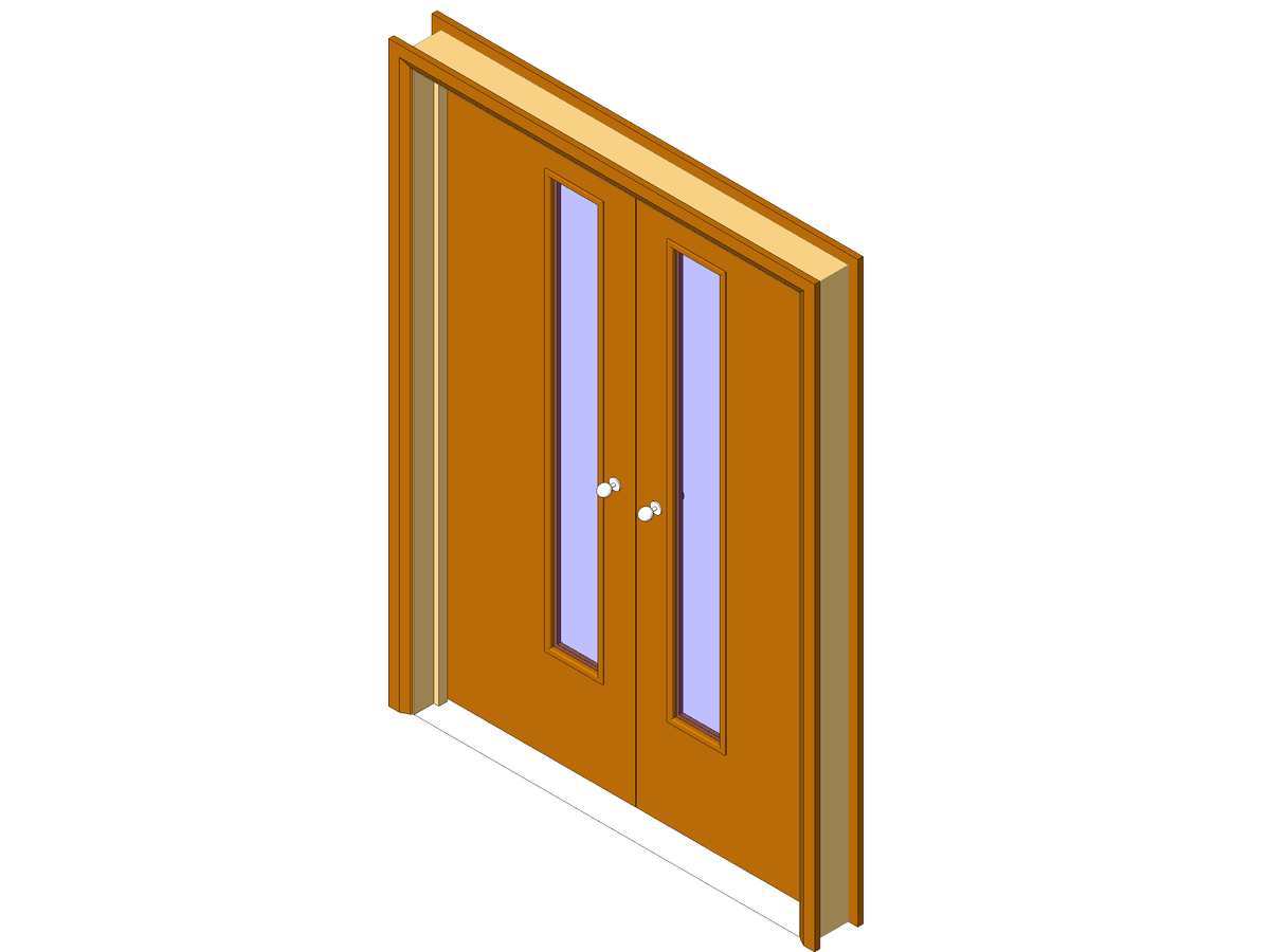 Intdbl — Double Door Revit Family