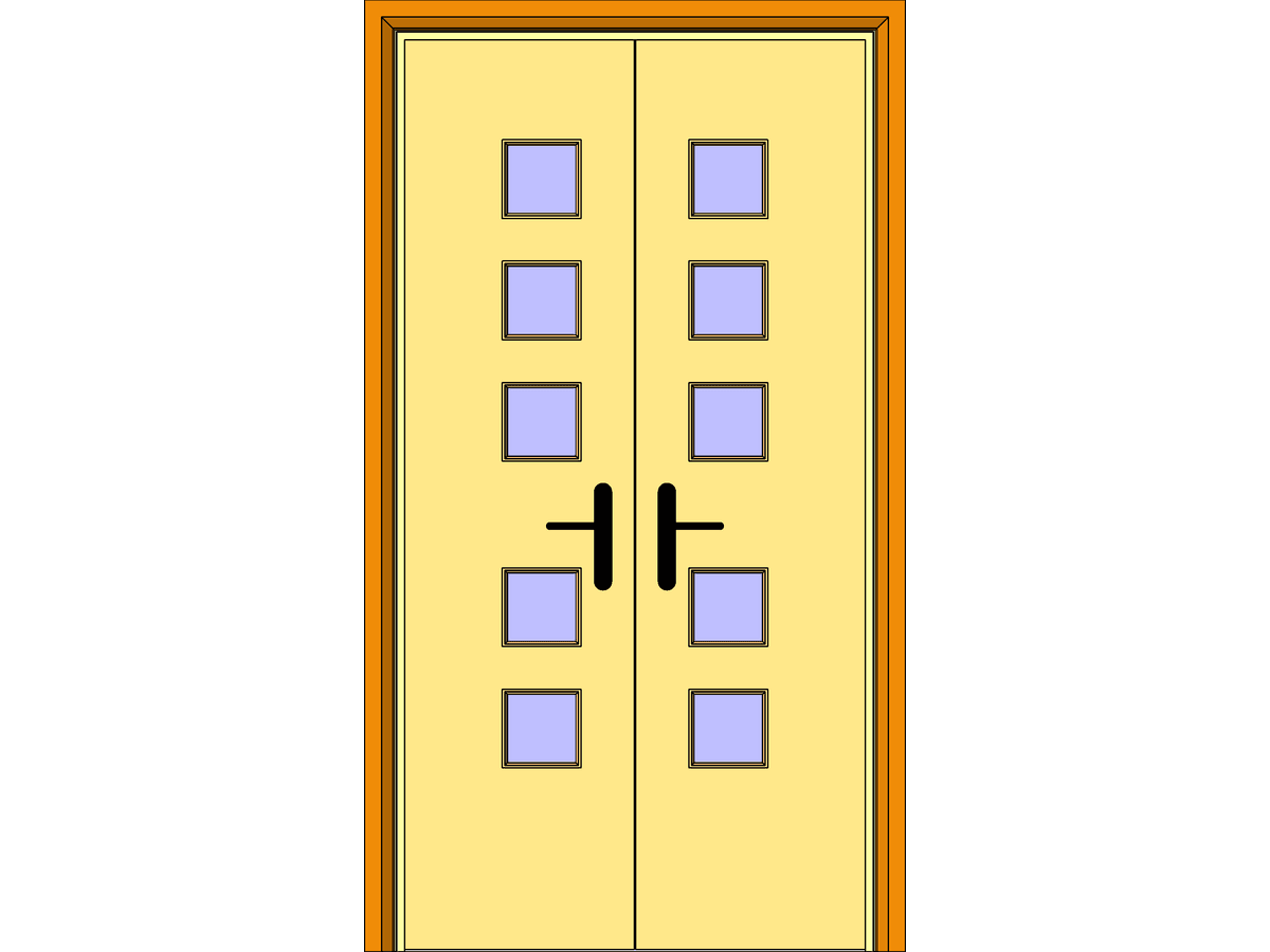 Intdbl (5) 2 — Double Door Revit Family