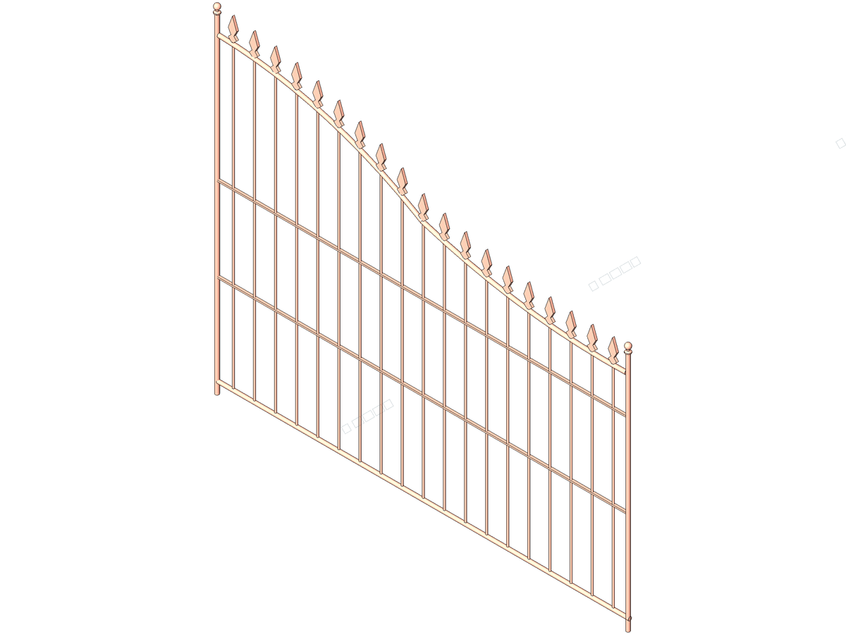 Gate Iron 12 — Gate Revit Family