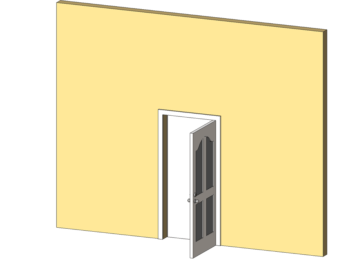 Door For Walkthrough — Opening Door Revit Family