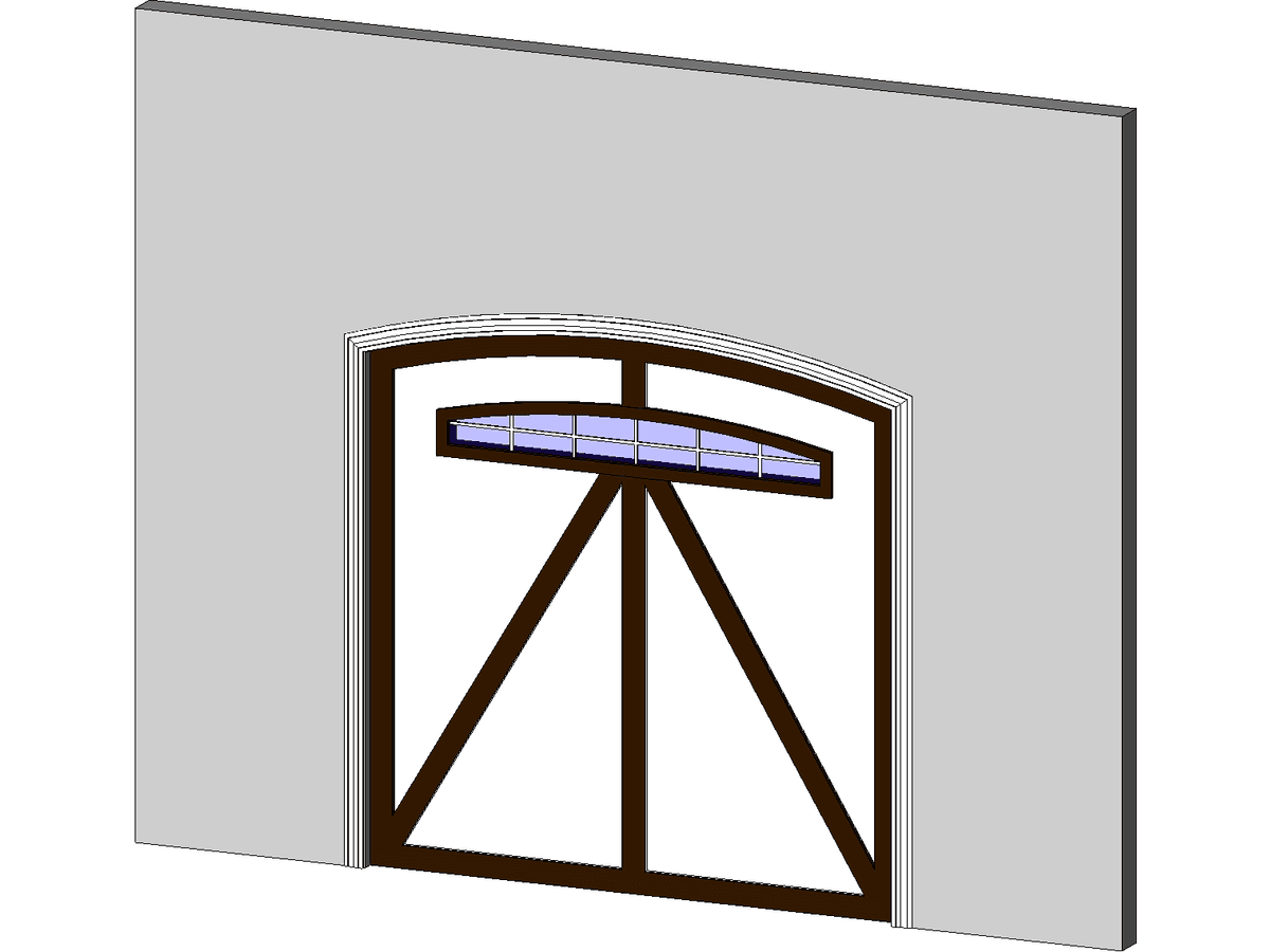 Tudor Style Garage Door — Parking Door Revit Family