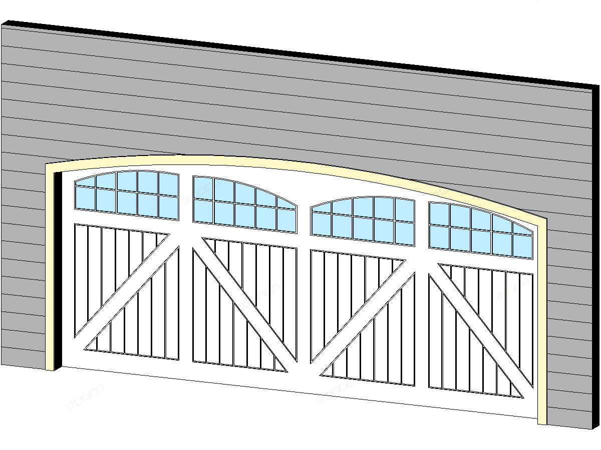 Carriage Garage Door — Parking Door Revit Family