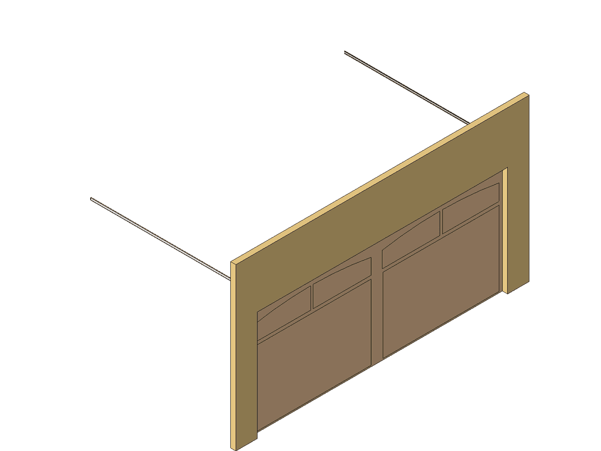 Door Garage Residential 12 SMARTBIM — Parking Door Revit Family