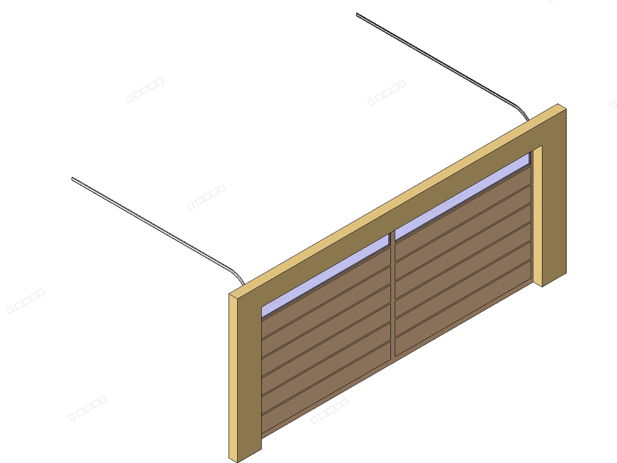 Door Garage Residential 15 SMARTBIM — Parking Door Revit Family